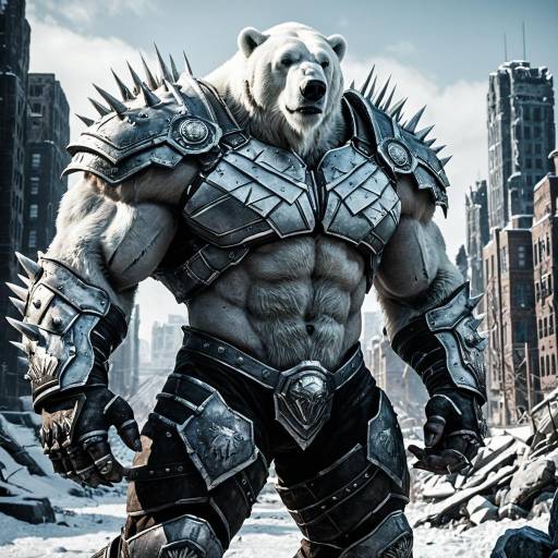 Titanic Polar Bear Warlord in Spiked Armor