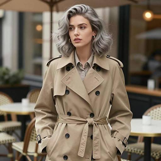 Ash Gray Hair Fashion Blogger Editorial