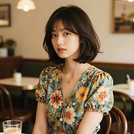 Retro Chic: Disconnected Cut in Café