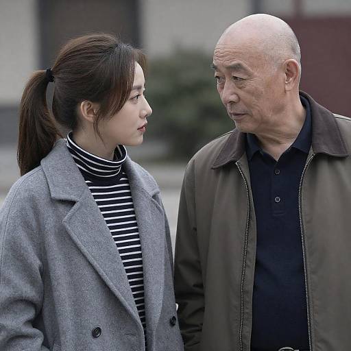 Focused Exchange Between Woman and Man