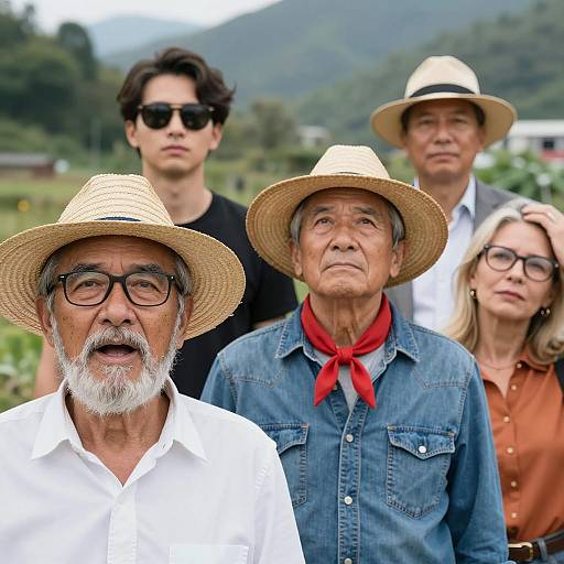 Outdoor Family Gathering with Scenic Background