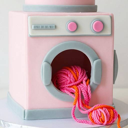 Whimsical Pastel Washing Machine Cake