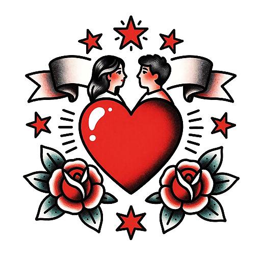 Classic American Traditional Family Tattoo