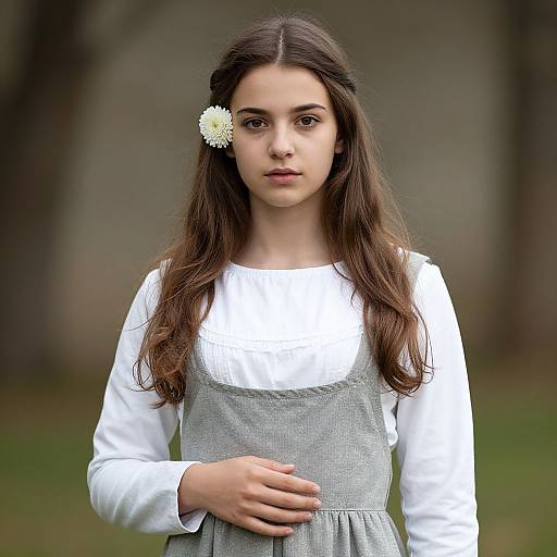 Medieval Squire Girl Portrait