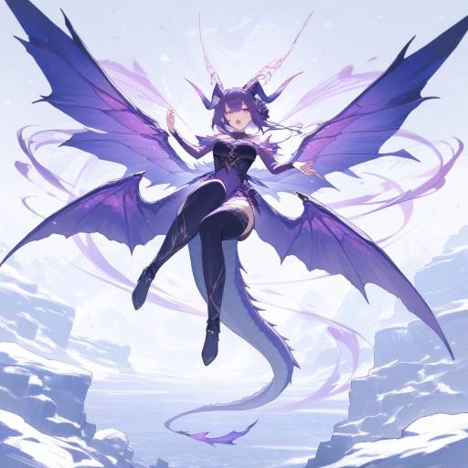 Graceful Dainty Dragon in Mid-Air