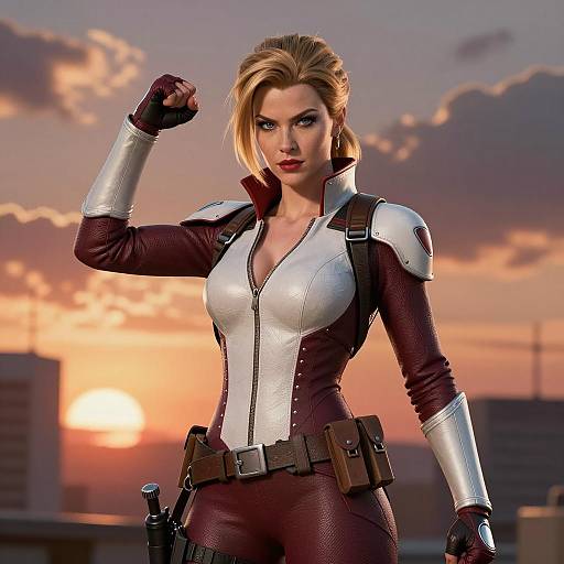 Baroness in Dynamic Sunset Pose