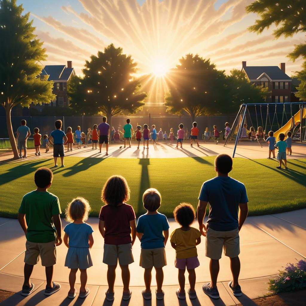 Parents Observing Children in Playground