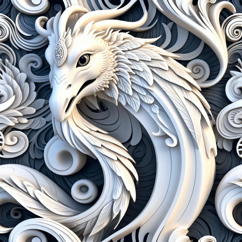 Enchanting Griffin-Octopus Hybrid in Detail