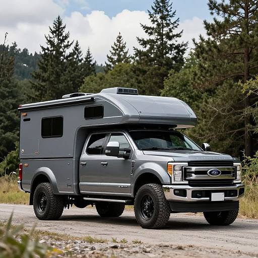 Ford F-350 with Lightweight Camper Shell