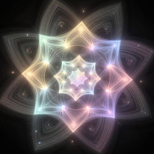Futuristic AI Geometric Fractal Art
