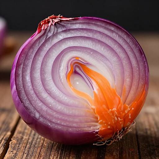 Vivid Celestial Onion on Wood