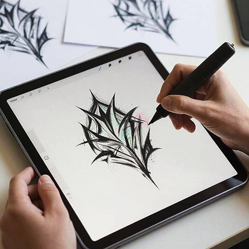 Digital Tattoo Design Tool in Use