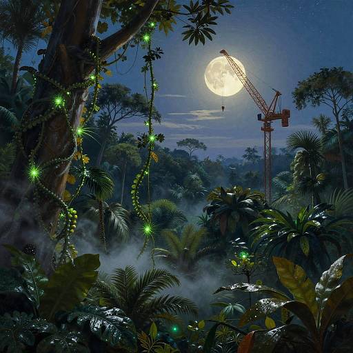 Bioluminescent Cybernetic Amazon Fusion