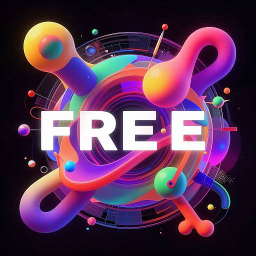 Surreal Neon Electronic Album Cover