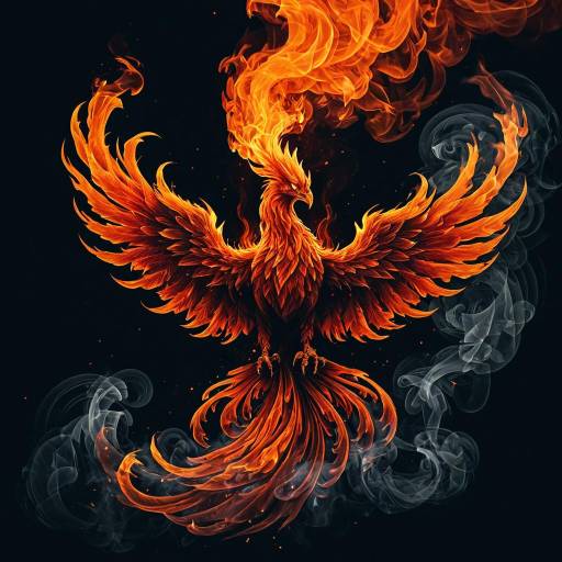 Legendary Fire Spirit in Dynamic Smoke
