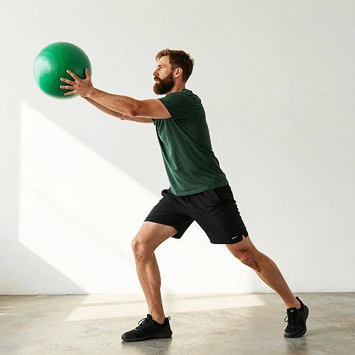 Dynamic Fit Man Throwing Exercise Ball