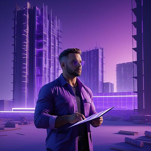 Architect Planning with Cinematic Lighting Architect Planning with Cinematic Lighting