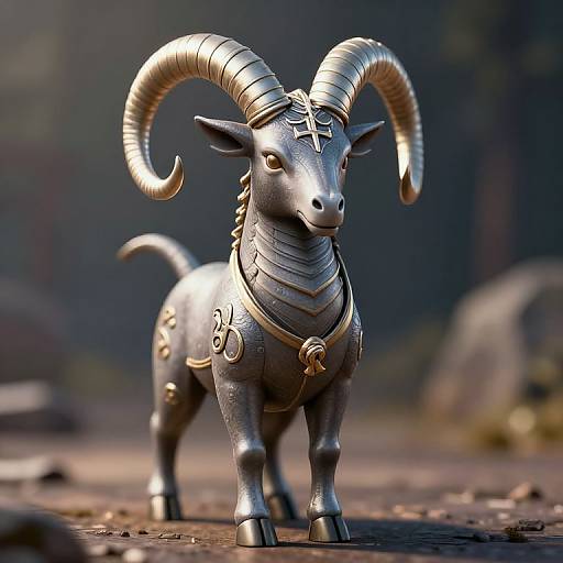 Ultra Realistic Aries Zodiac Amulet