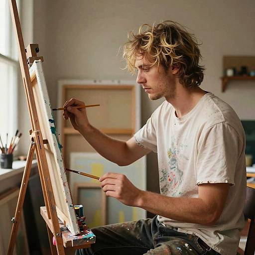 Rustic Studio Portrait of Male Artist