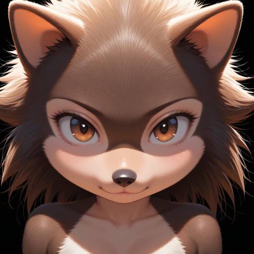 Realistic Hedgehog Portrait on Black Background Realistic Hedgehog Portrait on Black Background
