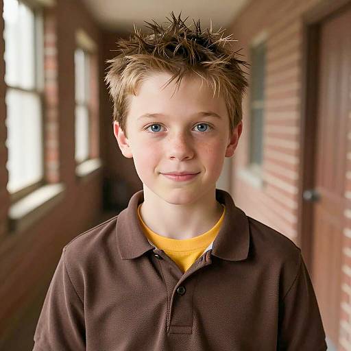 Photorealistic Portrait of a Young Boy