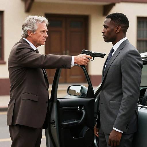 Intense Street Confrontation Photography