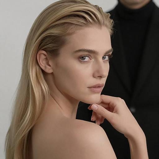 Intense Portrait of a Topless Woman