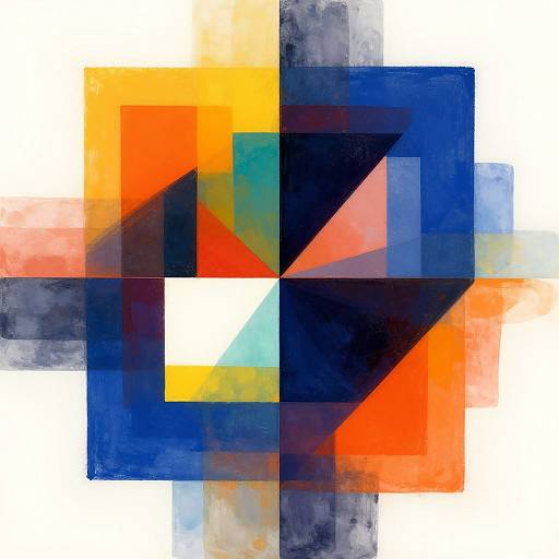 Abstract Geometric Digital Art Creation