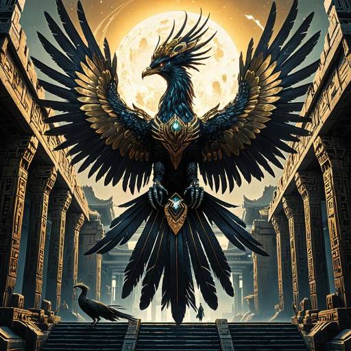 Biomechanical Phoenix Rising at Cybernetic Temple