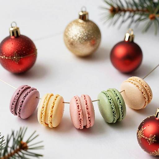 Macaron String and Christmas Ornaments