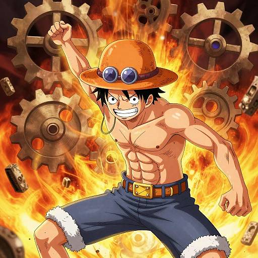 Dynamic Gear 5 Luffy Anime Action