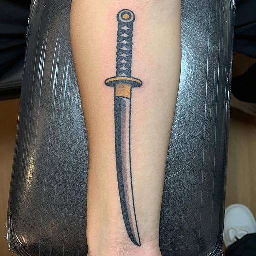 Katana Sword Forearm Tattoo