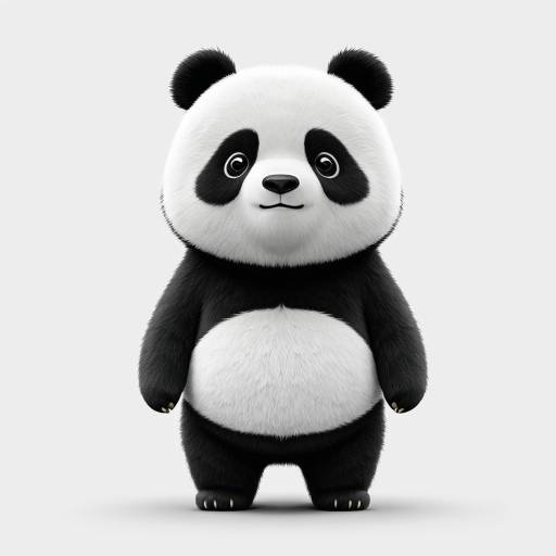 Cute Panda Character Design in 2D
