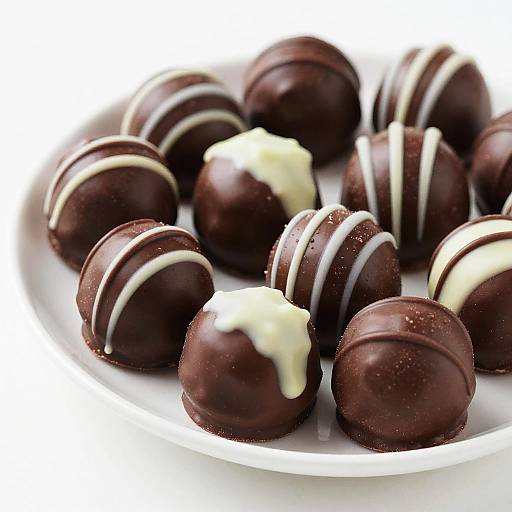 Close-Up of Decorative Chocolate Truffles