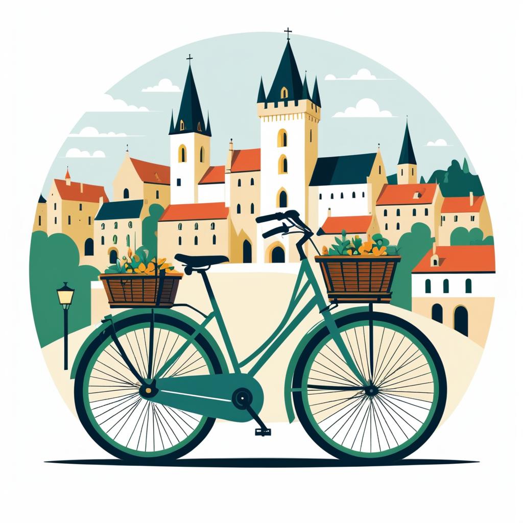 Medieval Bicycle Taxi T-Shirt Design