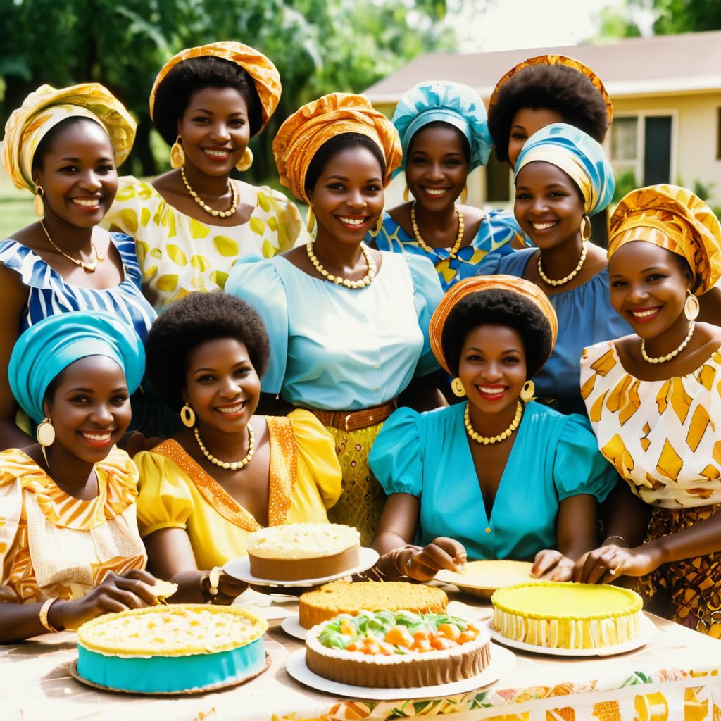 80s Vintage African Women Celebrating Together