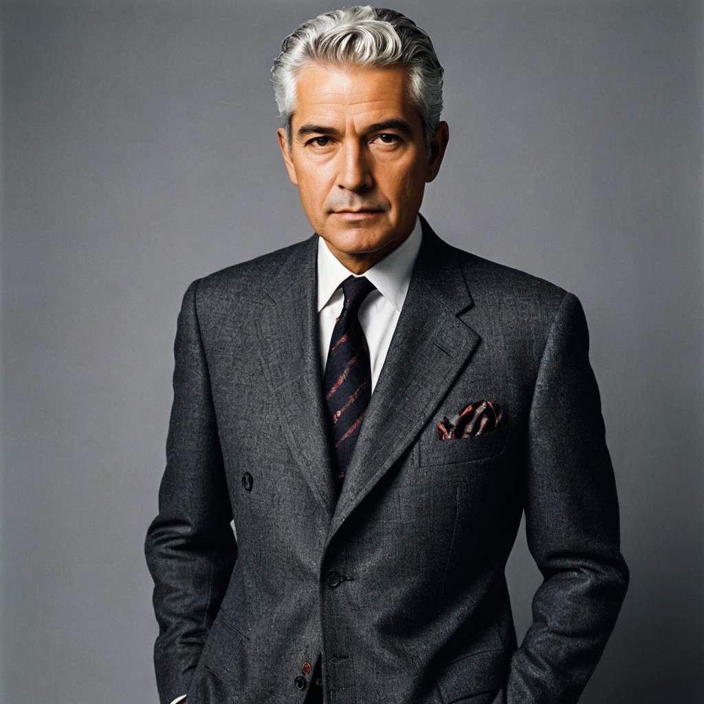 Sophisticated Portrait of a Gray-Haired Man