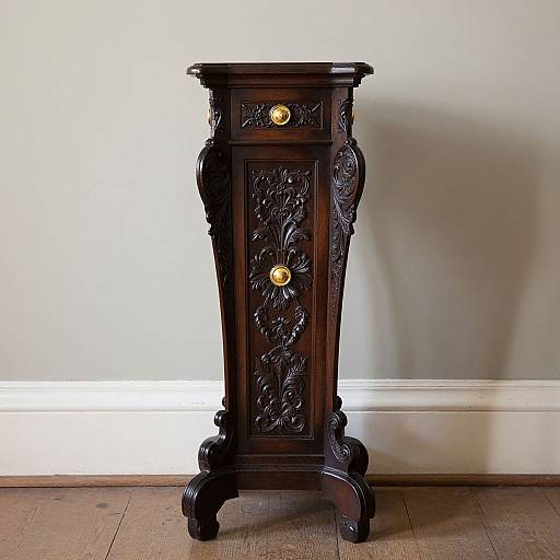Victorian Mahogany Carved Pedestal