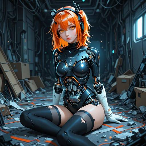 Futuristic Cowboy: Cybernetic Girl Unveiled