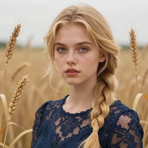 Realistic Digital Portrait of Young Woman