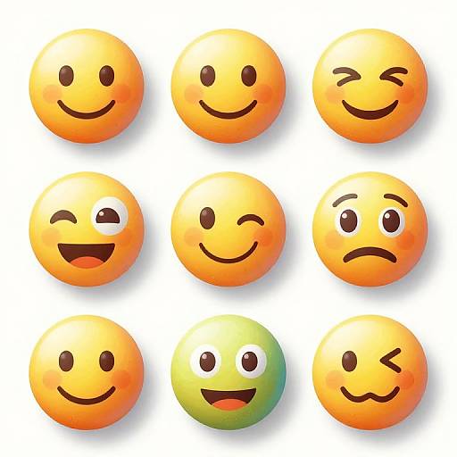 Modern Art Inspired Creative Emoji Set