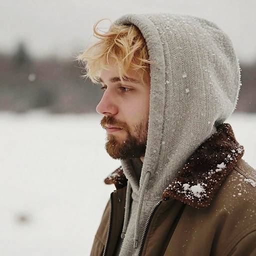 Cozy Winter Portrait in Snow
