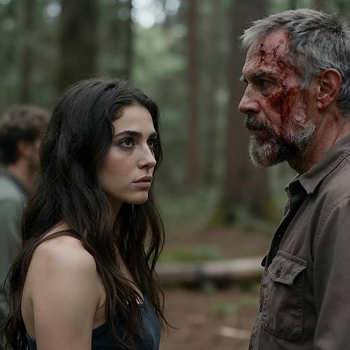 Intense Encounter in the Forest