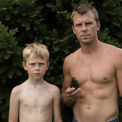 Serious Duo in Lush Greenery