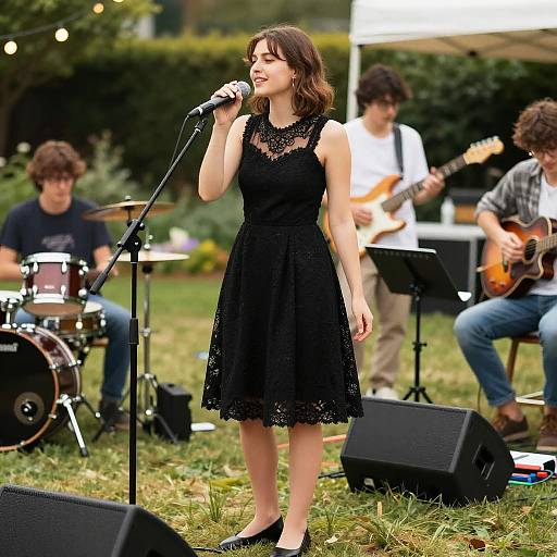 Chic Woman at Garden Party