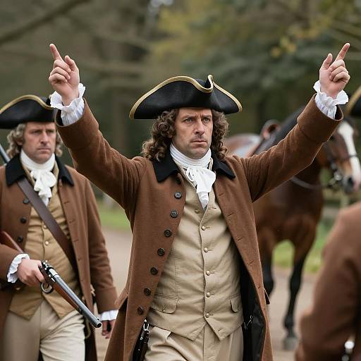 18th Century Men in Dramatic Scene