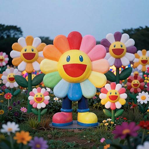 Neon Takeshi Murakami Flower Garden