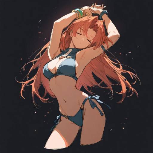 Xenogears Character Swimsuit Pose Sketch