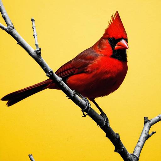 Crimson Cardinal on Branch Crimson Cardinal on Branch