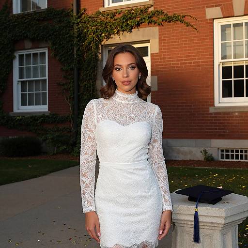 Elegant College Graduate in Vintage Setting